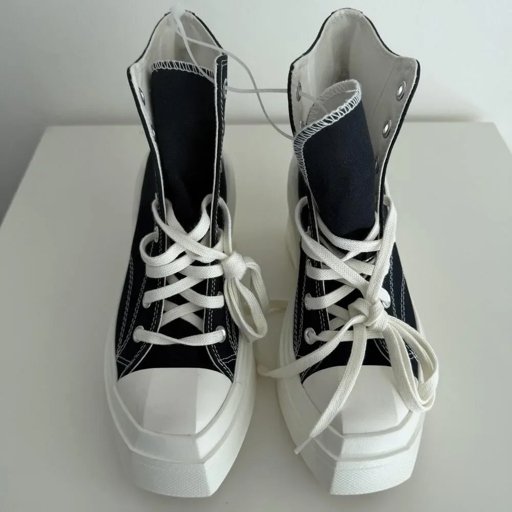 Converse Chuck 70 De Luxe Wedge Shoes Womens 8 Black Platform A06478C EU 39